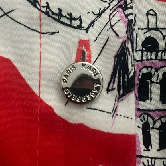 Karl Lagerfeld Paris Woman’s printed shirtdress size 2 - Picture 5 of 5